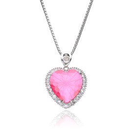 Fukugems Heart Crystal Pendant Necklace for Women, Birthstone Necklace, Birthday or Christmas Holiday Gifts for Mother, Girlfriends, Crystal