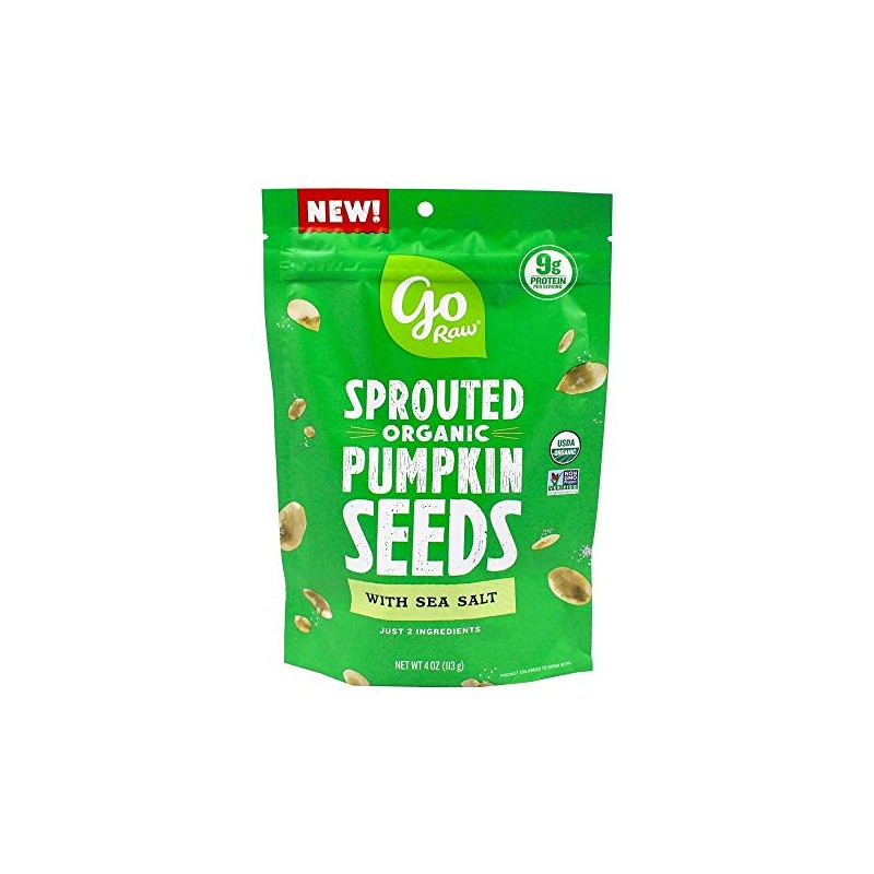 Go Raw, Sprouted Pumpkin Seeds with Sea Salt, Organic, 4Oz