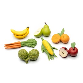Set of 7 Magnets Fruit Vegetable Miniblings Fridge Magnet Pear Apple Corn Banana Carrot Carrot Artichoke Orange