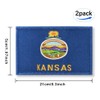 Overdecor Kansas Flag Patch Tactical Military Patches - Hook and