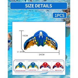 QLEUIFT Devil Fish Swimming Pool Toy, Water Toy Children, Pool Toy, Diving Rings for Children, Diving Toy, Water Toy for Swimming Pool, Underwater Glider (1 Piece Blue, Large)