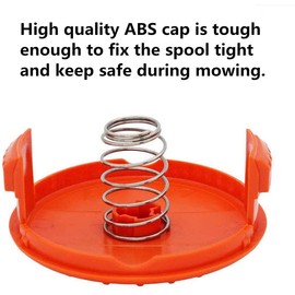 KAHEIGN 8Pcs A6481 A6485 Spool Line with Spool Cap for Black Decker Reflex Strimmer ST5530-GB GLC3630L20-GB STC1820PC-GB BESTA530-GB BESTA525-GB