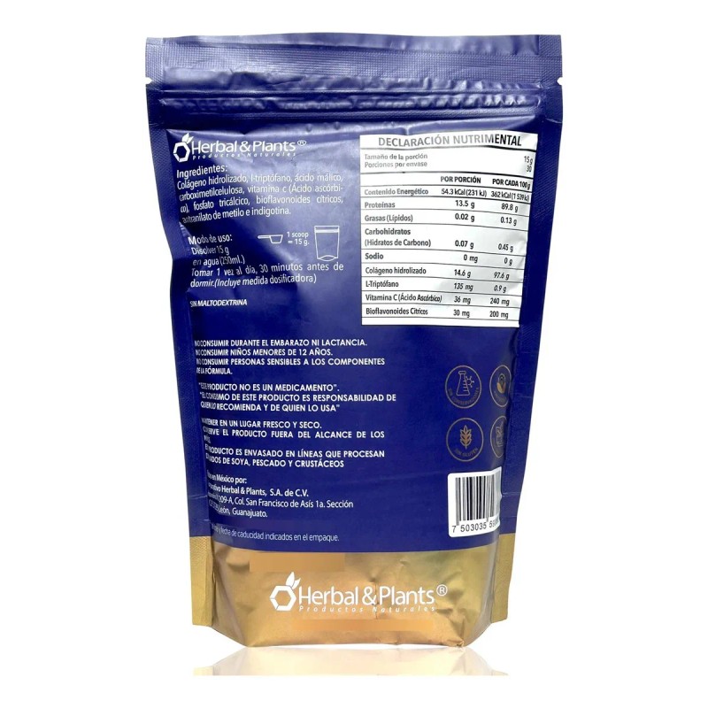 Hpcolag Triptofano Colageno Hidrolizado Uva Herbal & Plants