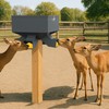 Portable 80LB Gravity Deer Feeder, Heavy Duty Metal Wildlife Feeder