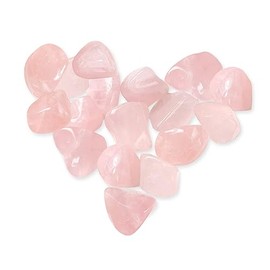 YUFFQOPC Natural Polished Rose Quartz Crystals Pink Rose Quartz Crystal Tumbled Stones Crystal Chip Rose Quartz Stones Bulk Crystals and Gemstones for Jewelry Making, Wicca, Reiki Healing Crystals