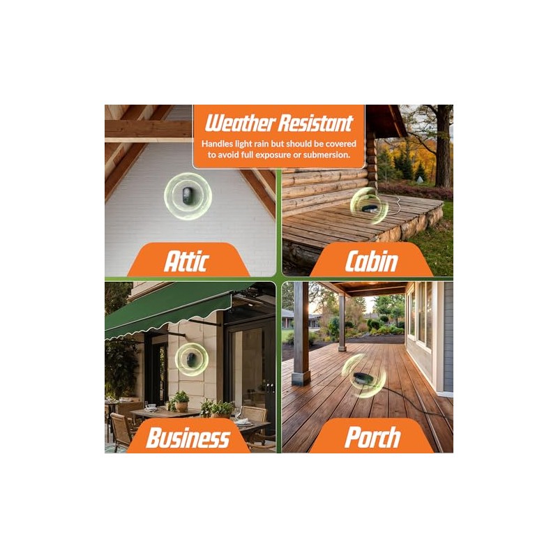 BugWomp-BEU Bat Expulsion Unit – Dynamic Ultrasonic Bat Repellent (Midnight