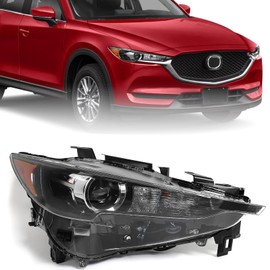 Huray LED Headlight Assembly for Mazda CX-5 CX5 2017-2021 w/o AFS RH Front Projector Headlamp OE Factory Replacement for MA2503151 Right Passenger Side