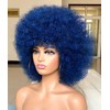 HIHOO Afro Wig Short with Bangs for Black Women Afro