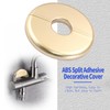 Waziaqoc 2 Pcs Wall Split Flange, ABS Round Self-Adhesive Escutcheon