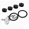 Black Aluminum Fasteners Washers Bolts Kit,Universal Car Front Rear Bumper