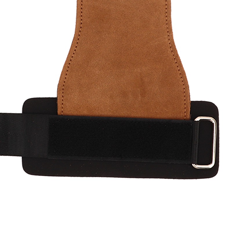 2PCS Weight Lifting Grips with Wrist Straps Cowhide SBR Full