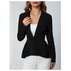 Milumia Women's Casual Long Sleeve Blazer Work Dressy Peplum Ruffle