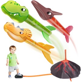 AMFUN Dinosaurier Raketen Kinder, Garten Spielzeug Kinder, Ostergeschenke Kinder, Gartenspielzeug Geschenk Mädchen 3-12 Jahre