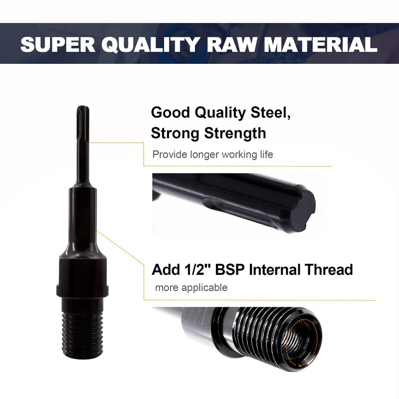 Core Drill Bit Adapter BRSCHNITT 1-1/4“UNC Thread Male to SDS