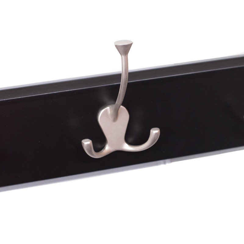 BIRDROCK HOME Tri Hook Coat Rack - 5 Hooks -