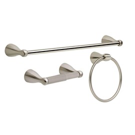 Foundations 3-Piece Bath Accessory Kit in Stainless Steel
