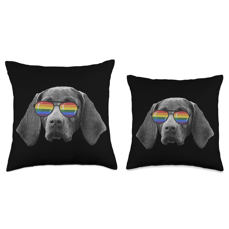 Pride Month German Shorthaired pointer Throw Pillow