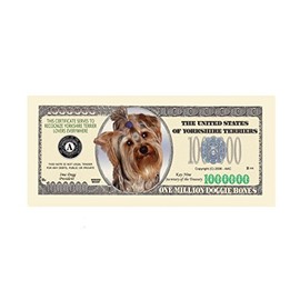 Set of 100 - Yorkshire Terrier Dog Million Dollar Bill