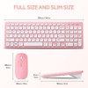 Wireless Keyboard and Mouse Combo, Compact Quiet Wireless Keyboard and