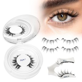 Magnetic Eyelashes with Applicator Soft Magnetic Lashes Natural Look Wispy Magnet Lashes Easy to Wear and Remove （DJCX-I03）