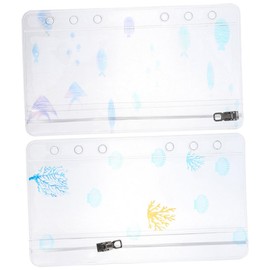 Operitacx 4 Sätze Pvc Reißverschluss Taschen Für Planer Ring Binder Hüllen Abnehmbare Zipper Pouches Für Budget Planung Kleine Fische Muscheln Designs 2 Stück * 4