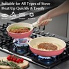 Ceramic Pots and Pans Set Non Stick, 7 Pcs Nonstick