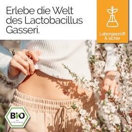 TAVI Lactobacillus Gasseri Capsules • Organic • Live Bacteria | Vegan • 60 capsules for 60 days • with accent fibre • Made and laboratory tested in Germany