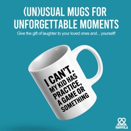 I Can’t My Kid Has Practice A Game or Something Parents Mom Dad Gifts from Son Daughter Gift for Sports Mom Sports Dad Gift Band Mom Ceramic Mug 11 oz White