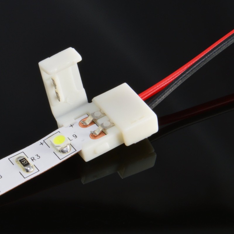 ABI 8mm Solderless 2-Wire Connector Clip for 3528 LED Strip