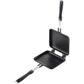 Panini Press Hot Sandwich Maker Non-Stick Panini Grill Pan with Handle Aluminum Flip Pan for Home and Outdoor Camping, 4 Pack