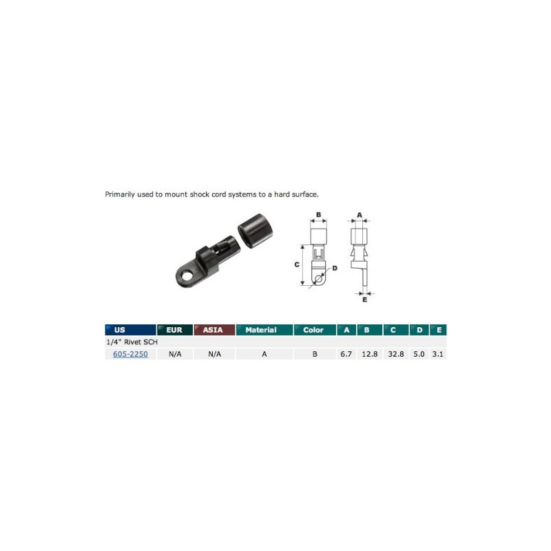 H2o Kayaks Shock Cord End Stop 6mm (Pack 4)