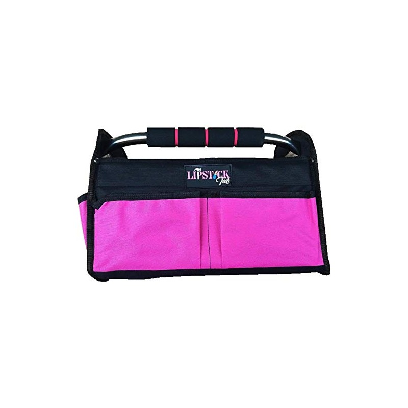 Pink Tote Bag Multi-Purpose Collapsible Wide Mouth Tool Box Organizer