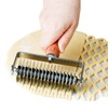 Stainless Steel Lattice Dough Cutter with Wood Handle, Pie &