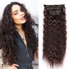 6PCS Clip in Hair Extensions 22" Synthetic Long Curly Wavy