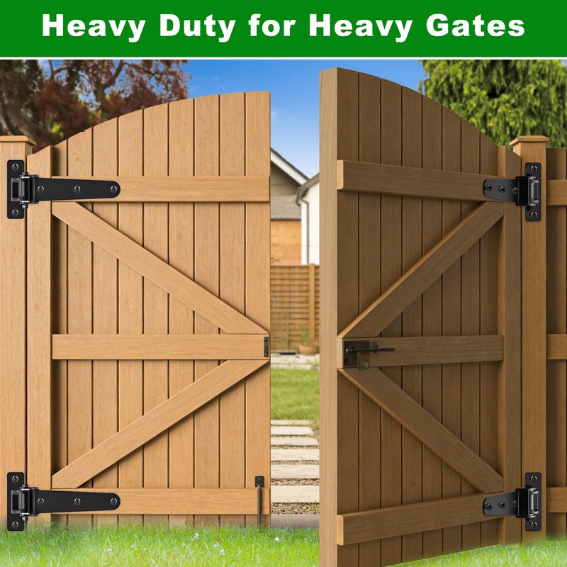 Insaga Heavy Duty Gate Hinges 1000 LBS, 13'' Strap Hinges