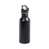axentia Stainless Steel Water Bottle, Black, Approx. 600 ml