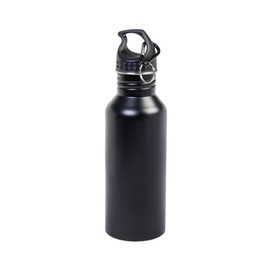 axentia Stainless Steel Water Bottle, Black, Approx. 600 ml