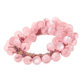 IWOWHERO Crystal Hair Ties: Elastic Hair Scrunchies Sparkly Scrunchies Rope Bead Ponytail Holders Accessories For Women And Girls