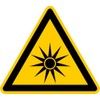 Warning Sticker Warning Sign "Warning of Optical Radiation" Film ISO