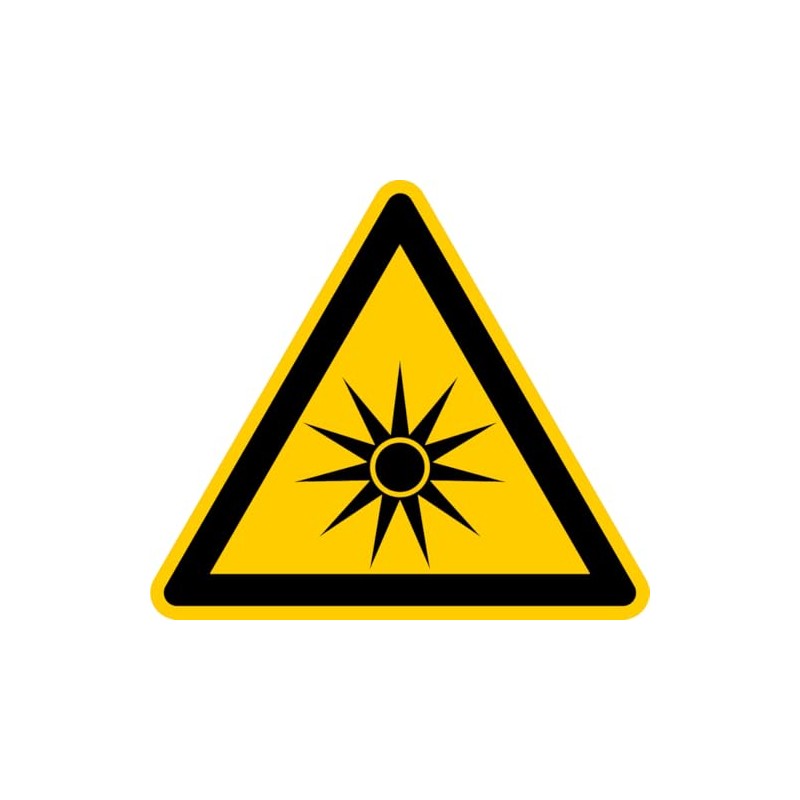 Warning Sticker Warning Sign "Warning of Optical Radiation" Film ISO