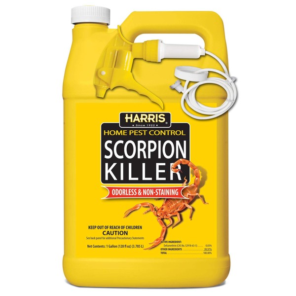 Harris Scorpion Killer, Liquid Spray with Odorless and Non-Staining Extended Residual Kill Formula (Gallon) 128 Fl Oz