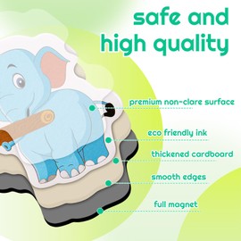 36PCS Wooden Animal Magnets, Fridge Magnets for Kids Toddlers, Cartoon Animals Refrigerator Magnets Whiteboard Magnets Small Magnets Toy Learning Toys for Kids Early Development Preschool Learning