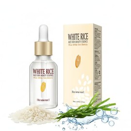 Esencia de Belleza Facial con Arroz Blanco, Suero Hidratante y Luminoso Antienvejecimiento, Suaviza Líneas Finas, Extracto Arroz Natural para Todo Tip