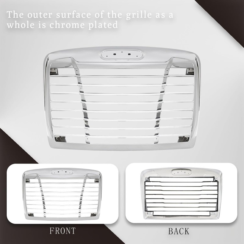 Front Hood Radiator Grille Without Bug Screen Compatible With 2005+