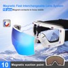 EXP VISION Ski Goggles Anti Fog Magnetic Snow Goggles, OTG