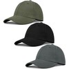 ZEXIAN 3 Pack Unisex Cotton Baseball Cap Adjustable Unconstructed Plain