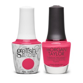 Gelish "Got Some Altitude Duo - Includes Gel Polish and Lacquer - Bright Pink Crème