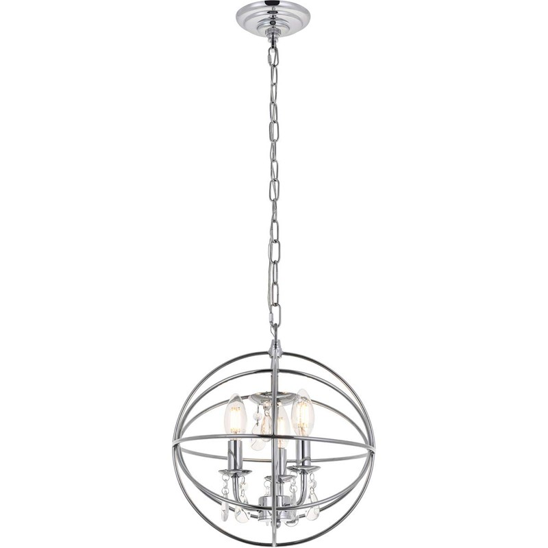 Living District Wallace 3 Light Chrome Pendant