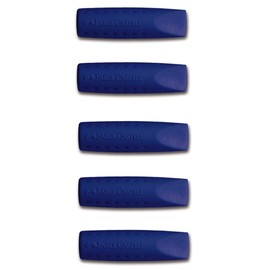 Faber-Castell Grip 2001 Coloured Eraser Pencil Toppers (Pack of 5) - Blue