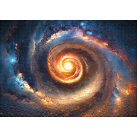 Ulmer Puzzleschmiede - Puzzle Supernova 1000 Pieces - The Spiral Galaxy as an Impressive Space Motif from the Puzzle Collection Universe, Planets, Galaxy - Puzzle Quality Made in Germany
